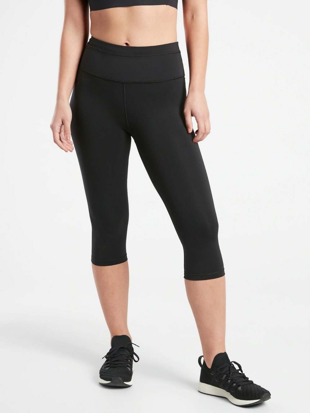 EUC Athleta Accelerate Crop Tight, Black SIZE L #566734 W0206H